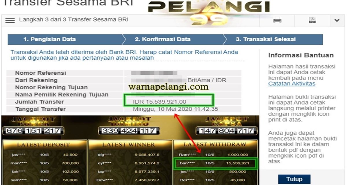 Kemenangan Terbesar Bersama Pelangi 99