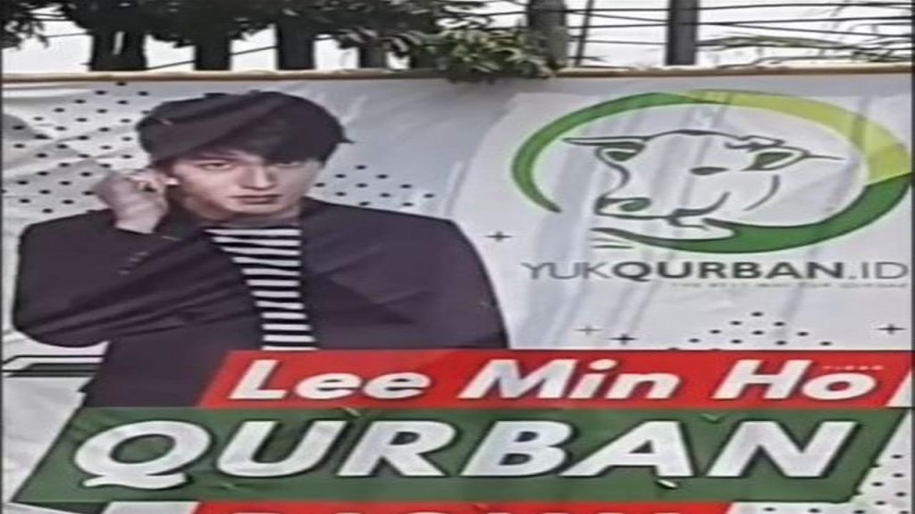 Viral Spanduk Lee Min Ho Kurban di Indonesia 