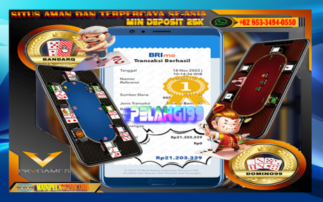 Pelangi99 | RTP Winrate Poker Domino Terupdate