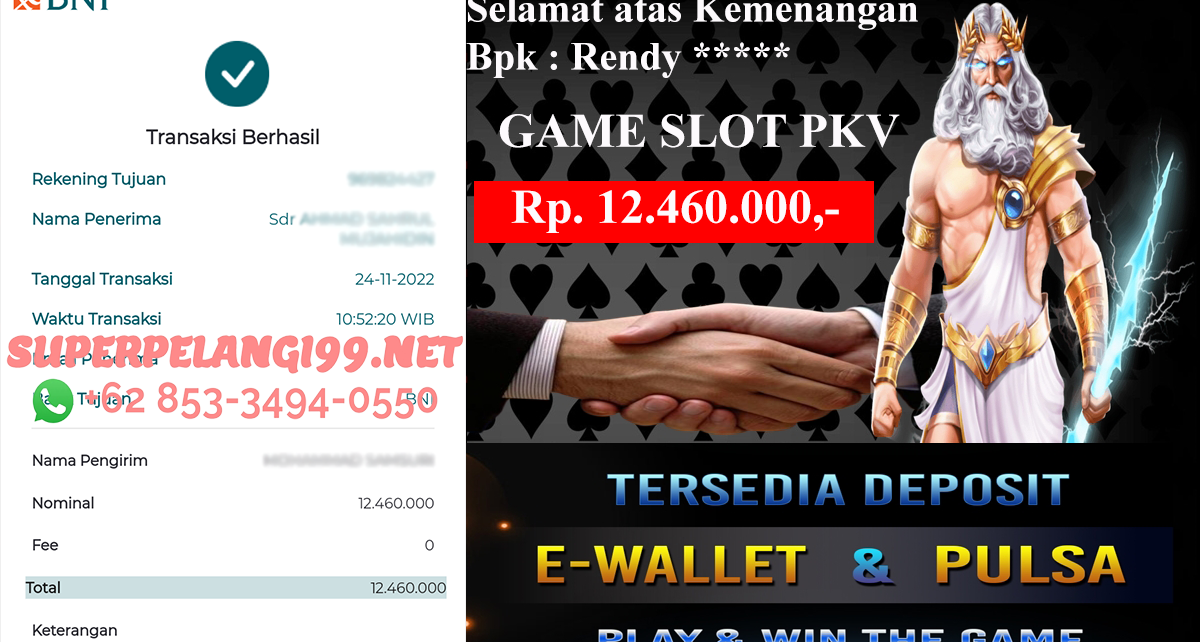 BUKTI KEMENANGAN SITUS GACOR PELANGI99 PKV SLOT