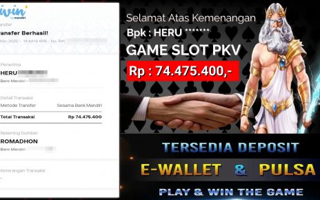 Kemenangan PKV SLOT Rp : 74.475.400,-