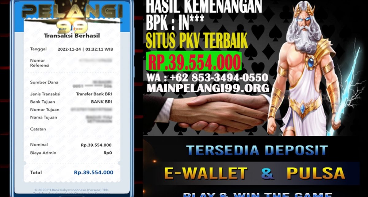 kemenangan besar bermain bandarq di situs online pelangi99