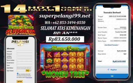 KEMENANGAN DI SLOT MONEY THREE | PELANGI99