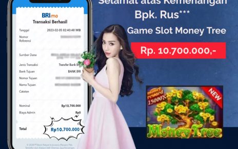 Bukti Kemenangan Bermain Slot Money Tree