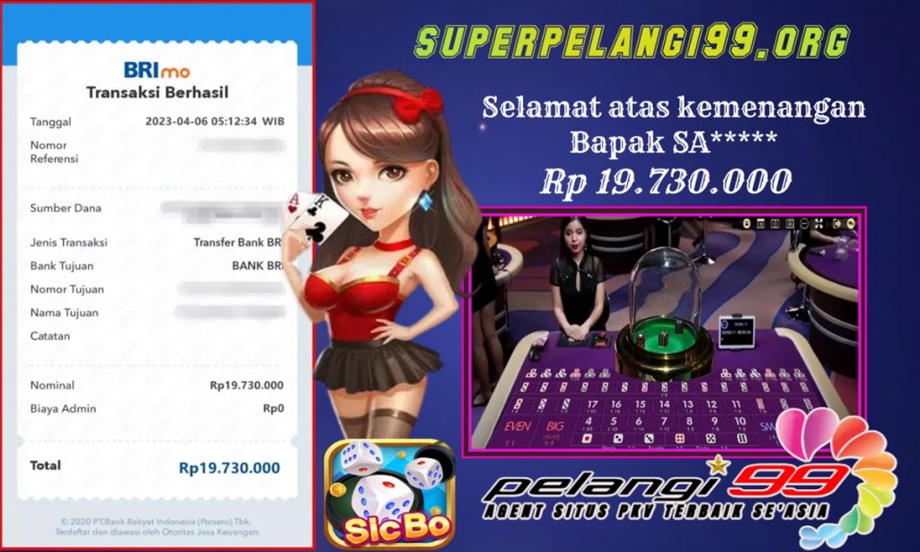 Hanya di pelangi99 bisa win 19jt