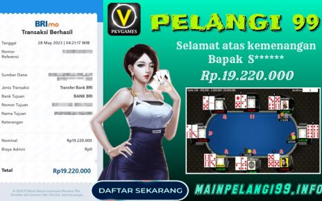 WIN BESAR BERMAIN BANDARQ BERSAMA PELANGI99