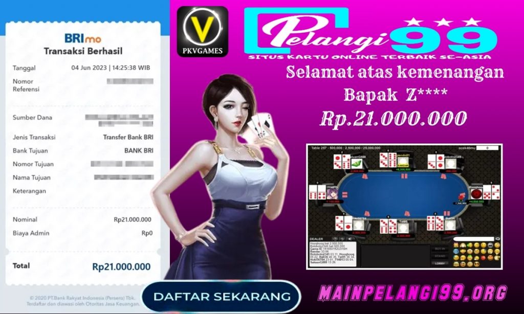 WIN BESAR DI BANDARQ BERSAMA PELANGI99