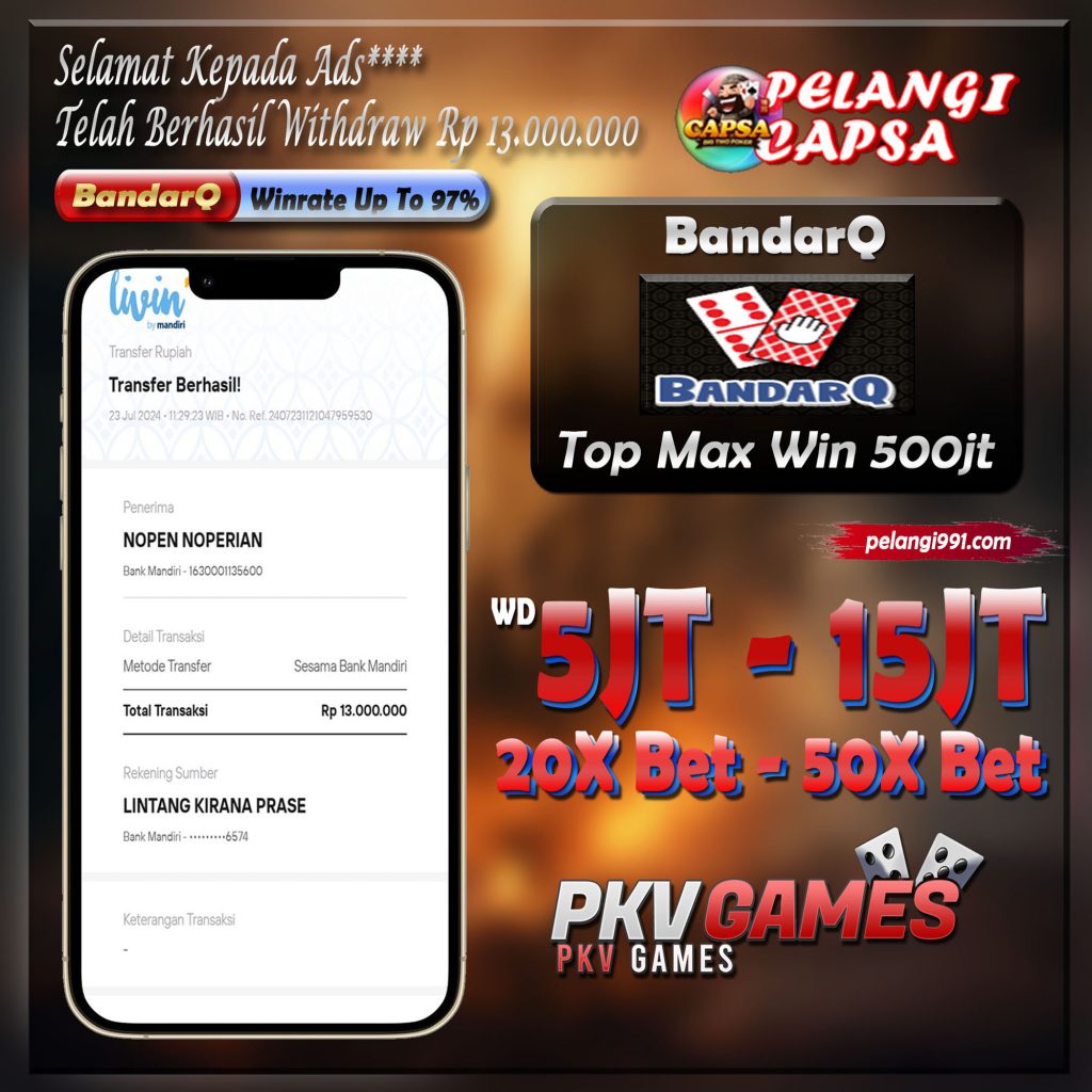 PELANGI99 SITUS PKV BANDARQ EASY WIN